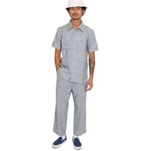 Banks Journal Blue/White “Saint” Linen Cotton Slight Cropped Pants Size 36 NWT!